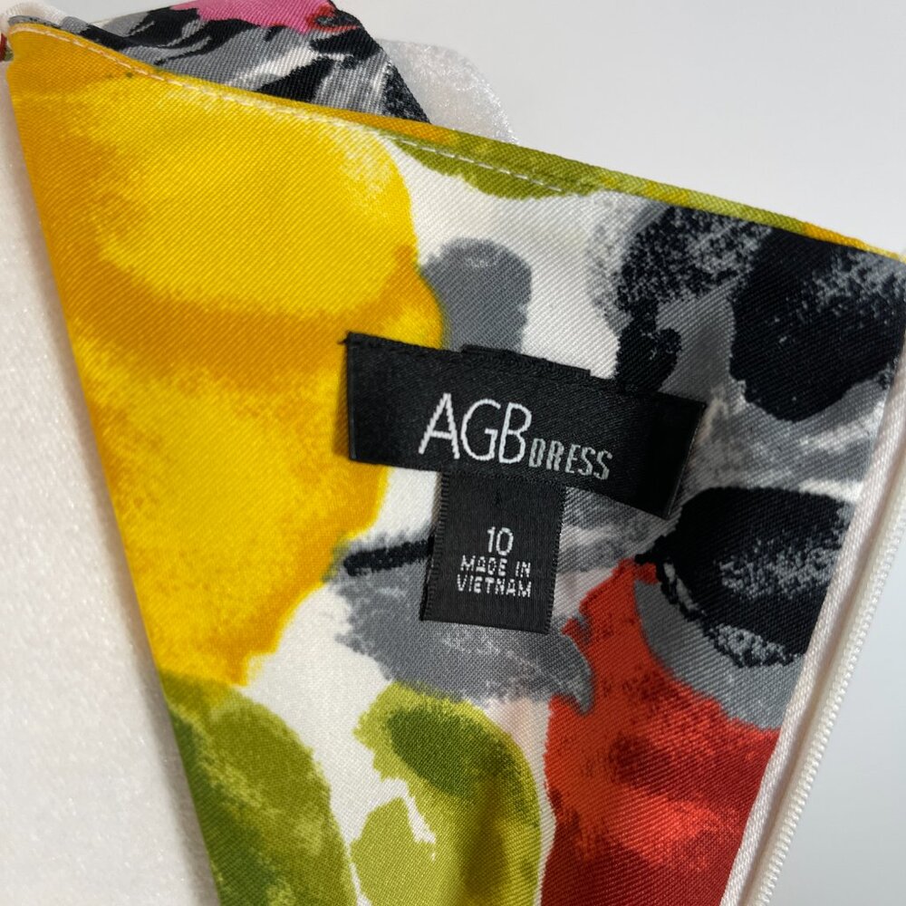 AGB Floral Sleeveless Dress size 10 - Picture 4 of 4